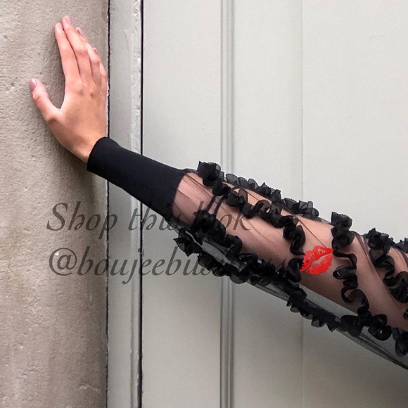 ZARA Semi-Sheer Turtleneck Top - Picture 5 of 11